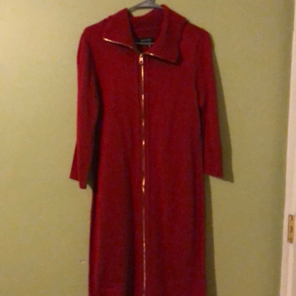 Red sweater dress